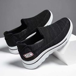 Damen Frühling und Sommer Faule Lässige Ein-Fuß-Weichsohle Leichte Wanderschuhe Flache Unterseite 40