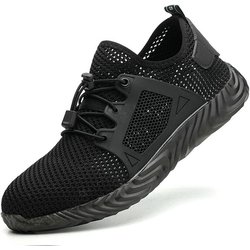 Sicherheitsschuhe für Herren, unzerstörbare Schuhe mit Stahlkappe, pannensichere Sicherheitsstiefel für Herren, Arbeitsschuhe, Turnschuhe, rutschfeste Sicherheitsstiefel 44