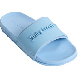 Juicy Couture Damen/Damen Geprägte Pantoletten 7 UK blau