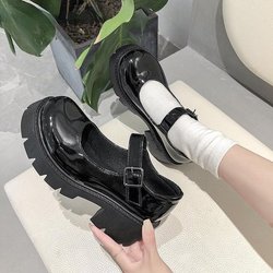 WTEMPO Schuhe Heels Mary Janes Pumps Plateau Lolita Schuhe auf Heels Damenschuhe Japanischer Stil Vintage Mädchen High Heels Schuhe für Frauen 40 schwarz