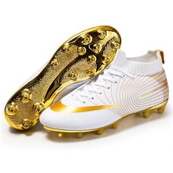 Fußballschuhe Herren und Damen Spikes Kinderfußballschuhe Messi Spikes golden Teenager Mba-Student Seil 44