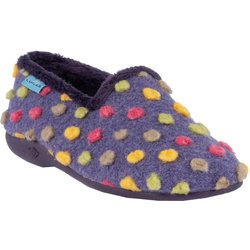 Lunar Damen/Damen Helix Polka Dot Hausschuhe 6 UK violett