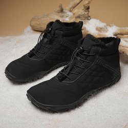 Neue Winter Männer Schnee Stiefel Frauen Schnee Barfuß Outdoor Anti-rutsch Schuhe Warme Casual Turnschuhe Plus Größe Plüsch Paar Stiefeletten 37 schwarz