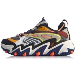 Li Ning X-Claw Katzenpfote Trendige Bequeme Stoßdämpfende Rutschfeste Verschleißfeste Low-Top Sportliche Freizeitschuhe Herren Sneaker Eisengrau AGLQ013-7 39⅔