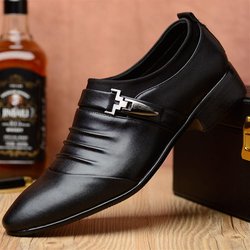 Halbschuhe Herren Stahl Spitzschuh Herren Italienische Lederschuhe Versteckter Absatz Formelle Schuhe 38