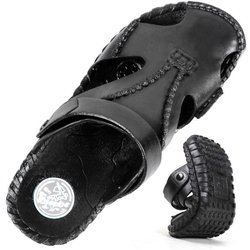 Frühling Sommerschuhe Lederschuhe Sandalen Hausschuhe Herren Strandschuhe Watschuhe All-Match-Schuhe 39 schwarz