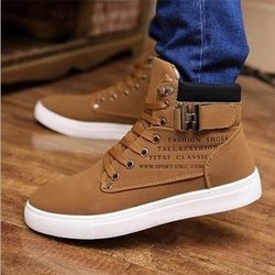 Herren Frühling Britische Matte Gürtelschnalle Tide High-Top Schuhe Flache Skateschuhe Kausal Einfarbig 38