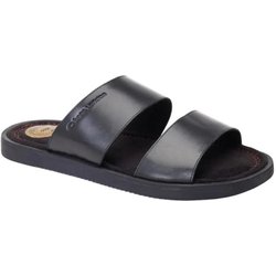 Base London Herren Maven Ledersandalen 6 UK schwarz