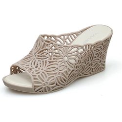 Sommer Damen Kristall Plattform Keil Kunststoff Sandalen Jelly High Heel Kristall Mode Mom Anti-Rutsch Sandalen Damen Hausschuhe 37