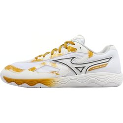 Mizuno Wave Medal 7 Jahr des Drachen Unisex Sneakers Weiß Gold 81GA231512 39