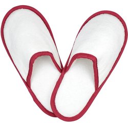 Die One Frottee Unisex Erwachsenen Hausschuhe 5.5 UK weiß/bordeaux