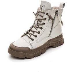 Herbst Frühen Winter Schuhe Aus Echtem Leder Mode Stiefel für Frauen Dicke Sohle Frauen Stiefeletten Damen Botas 40