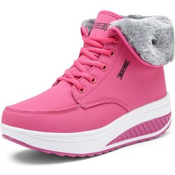Women Boots Winter Snow Boots Comfortable Warm Platform Ankle Boots Women Winter Shoes Booties Winter Sneakers 35 rosa