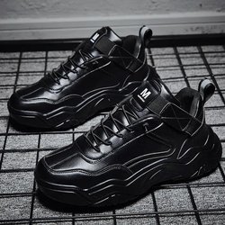 2020 Winter Plus Samt Warme männer Sport Schuhe Mode Schuhe Casual Schuhe Trend Student Laufschuhe Männer 45 schwarz