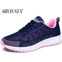 Sportschuhe für Herren und Damen, leicht, atmungsaktiv, einfarbig, für Paare, Größe 35–44 37 blau/rosa