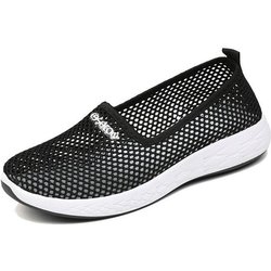 Stoffschuhe Sommer Netzschuhe Damen Rutschfest Bequem Freizeitschuhe Atmungsaktiv 41