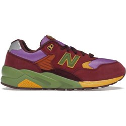 Stray Rats x New Balance 580 Hommage an 2007 - Burgunderfarbene Unisex-Sneaker Rot Mystisch-Lila MT580SR2 43