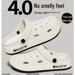 Sommer Cartoon Slip-On Outdoor Hausschuhe: Rutschfeste Baotou-Strandschuhe mit dicken, weichen Sohlen 40-41