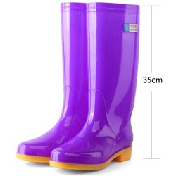 Tendon Bottom High Tube Regenstiefel Damen Winter rutschfeste Regenstiefel Gummischuhe Mid Tube Wasserdichte Regenstiefel 39 violett