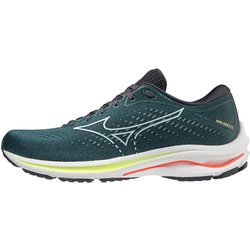 Mizuno Wave Rider 25 Bequeme Leichte Rutschfeste Langlebige Rebound Low Top Laufschuhe Herren Sneaker Blau Grün J1GC210301 40