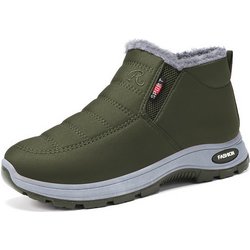 Neue Damen-Baumwollschuhe in Übergröße Ein-Fuß-Stiefel Baumwollstiefel mit Fleece und verdickte Schneestiefel 45 grün