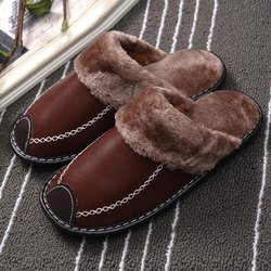 Bestellen Sie eine Nummer größer gemütliche Hausschuhe für Herren/Damen, flauschig, weich, bequem, warme Hausschuhe für den Winter 43-44 hellbraune