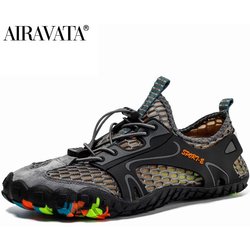 Atmungsaktive Wasserschuhe für Herren, Klettern, Wandern, Upstream-Schuhe, Outdoor-Strand-Schwimmschuhe, Barfuß-Turnschuhe 46 grau