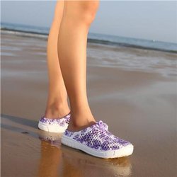 Damen-Sommer-Hohlsandalen, atmungsaktive Wathausschuhe, rutschfeste Clogs für Damen 42 violett