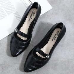 Damen-Sandalen, Keilpumps, Oberbekleidung, All-Match-Arbeitsschuhe, wasserdichte, rutschfeste High Heels, weiche Gummi-Regenstiefel 40 schwarz