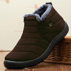 Herrenstiefel, wasserdichte Winterstiefel, leichte Schneestiefel, warmes Fell, Herrenschuhe, Übergröße 47, Unisex-Stiefeletten, Slip-on-Freizeitschuhe 41