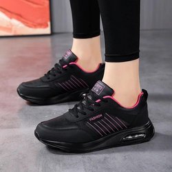 Frauen Laufschuhe für Gym Wasserdicht Schwarz Sneakers Sport Chunky Plattform Mode Herbst Rutschfeste Casual Damen Fitness Walki 38 rot/schwarz