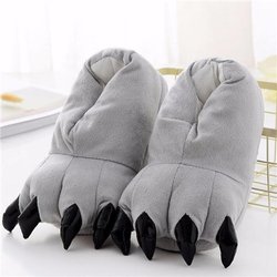 Tier Kigurumi Hausschuhe für Kinder Erwachsene Pyjama Schuhe Cartoon Einhorn Dinosaurier Winter Warme Krallen Schuhe 44