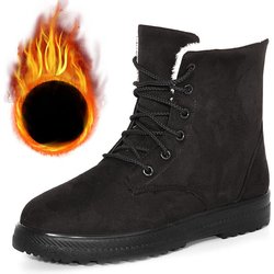 Neue Winter-Damen-Sneakers aus Samt, wasserdicht, rutschfest, warm, High-Top-Schuhe 37 schwarz