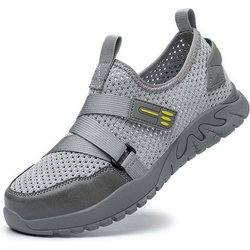 Sommer Arbeitsschuhe Atmungsaktive Arbeitsschuhe Bequeme Arbeitsschuhe Pannensichere Unzerstörbare Sicherheitsschuhe Leichte Arbeitsstiefel Für Männer 45