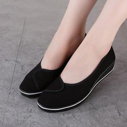 Krankenschwesterschuhe Damen Wedges Canvas Schuhe Damen Stoffschuhe Rutschfeste Bequeme Leichte Krankenschwester Damenschuhe 40