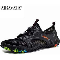 Atmungsaktive Wasserschuhe für Herren, Klettern, Wandern, Upstream-Schuhe, Outdoor-Strand-Schwimmschuhe, Barfuß-Turnschuhe 44 schwarz