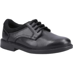Hush Puppies Jungen Tommy Leder-Schulschuhe 10 UK schwarz