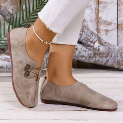 Plus Size Round Toe Women's Casual Shoes - European & American Style, Autumn Low Cut Flats 38