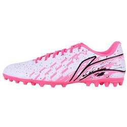 Li Ning Kunstrasen MG (Gummi Kurze Stollen) Stoßdämpfende Rutschfeste Abriebfeste Fußballschuhe Herren Fußballschuhe Rosa YSFU005-17 45