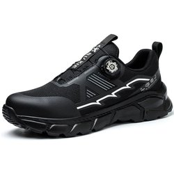 Übergröße 38-48 Leichte Arbeitssicherheitsschuhe für Herren und Damen mit Stahlkappe, Drehknopf, Arbeits-Sneakers, Schutzstiefel 42