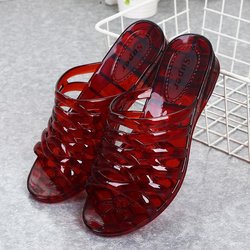 Geleesandalen Damen Sommerschuhe 2025 Rutschfeste Damen Hausschuhe Plastik, Zuhause, Badezimmer, Strand, Weiche Damen Hausschuhe 41 braun