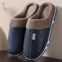 Hausschuhe Weiche Hausschuhe Anti-Schlupfschuhe Indoor Für Männer und Frauen Winterschuhe 42-43 navy blau
