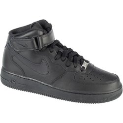 Nike Air Force 1 Mid 07, Herren schwarze Sneaker 43 schwarz