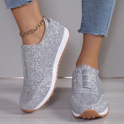 Frühling und Herbst Neue Schuhe für Frauen Luxus Designer Sneakers Outdoor Walking Casual Große Größe 39 silber