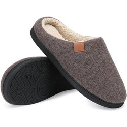 Herren Hausschuhe Winter Warm Home Hausschuhe Indoor Baumwolle Hausschuhe Paar Schlafzimmer Bodenschuhe Plus Size 44-45 kaffeebraun