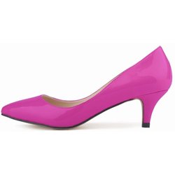 Klassische sexy spitze niedrige Med Kitten Heels Damen Pumps Schuhe Frühling Markendesign Hochzeitskleid 39 violett