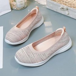 Frühling Sommer Damen Stoffschuhe Damen Atmungsaktive weiche Unterseite Mode Lässig Rutschfeste Damen Atmungsaktive Einzelschuhe 35 khaki