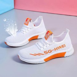 Leichte Laufschuhe Atmungsaktive Schuhe Damen Sommer Stoffschuhe Mesh Sport Freizeitschuhe 35 weiß