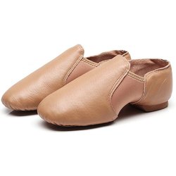 Echtes Leder Jazz Tanzschuhe Tan Schwarz Rutschfeste Sohle Ballettschuhe Erwachsene Tanz Sneakers Mädchen Frauen 38 braun