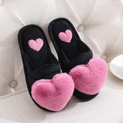 Haus Frauen Hausschuhe Winter Schuhe Frauen Haus Hausschuhe Warme Liebe Herz Nicht-slip Hause Boden Pelzigen Mode Pelz Weichen rutschen 40-41 violett